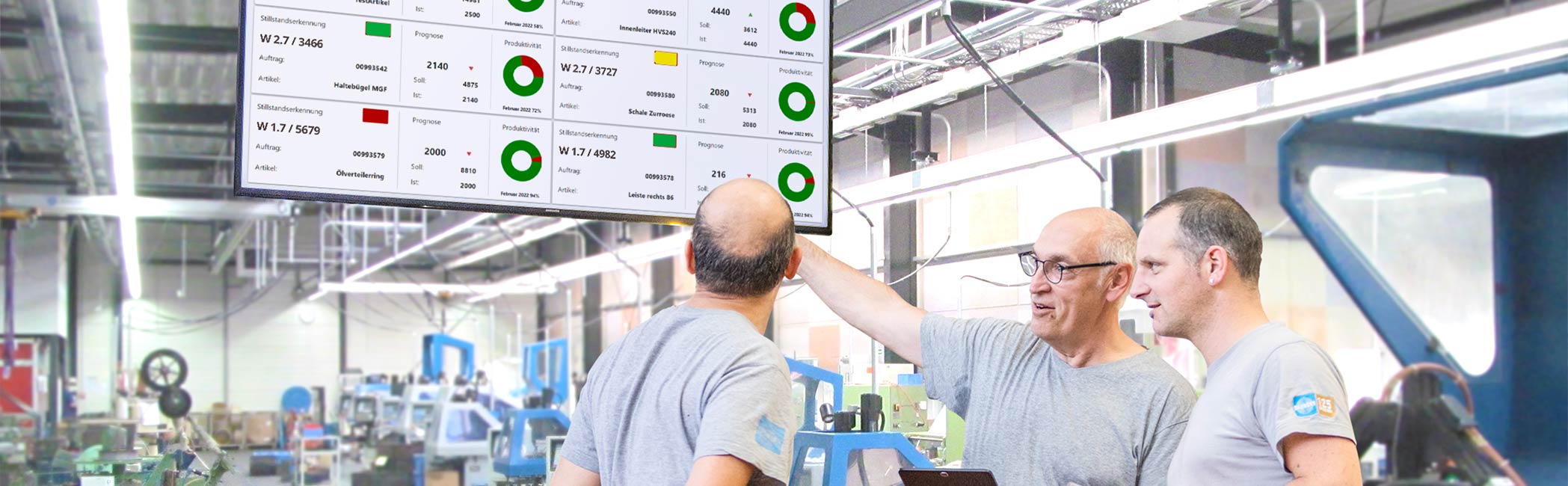 EMC.Dashboard für Dashboards mit Echtzeitinformationen auf dem Shopfloor