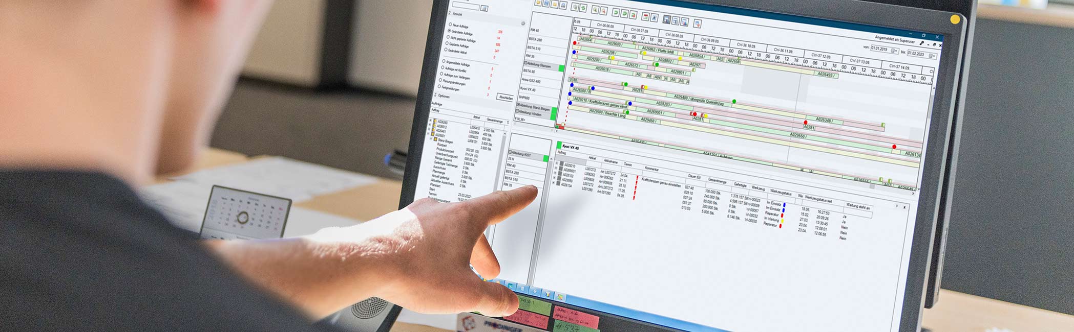 EMC.Feinplanung erstelle eine realistische für die Planung der Maschinenbelegung