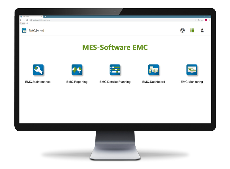 The EMC Portal of the MES software EMC