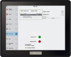 Display checklists and monitor test cycle