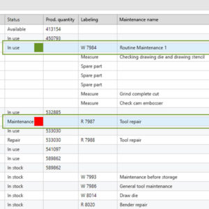 Documentation of maintenance and repairs