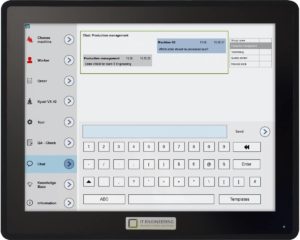 Show message from production manager in chat