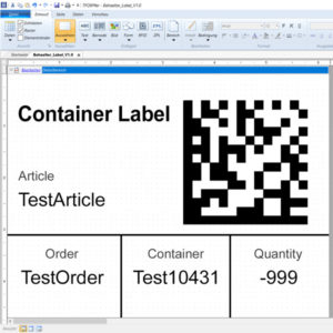 Create container label easily