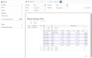 Report energy data