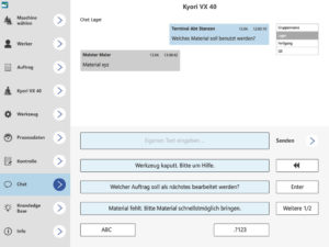 EMC Chat am Maschinenterminal