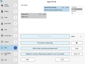EMC Chat at the machine terminal
