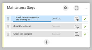 Maintenance steps