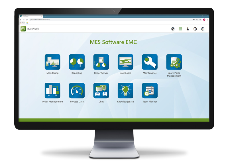 EMC.Portal of the MES-Software EMC