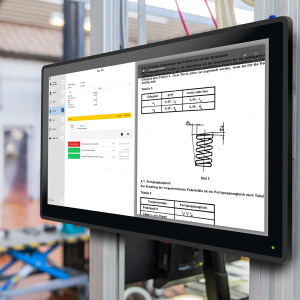 Display on the large split screen